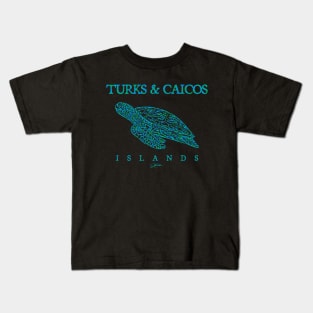 Turks & Caicos Islands Gliding Sea Turtle Kids T-Shirt